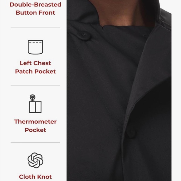 New Women’s Chef Coat 3Xl - Picture 4 of 7